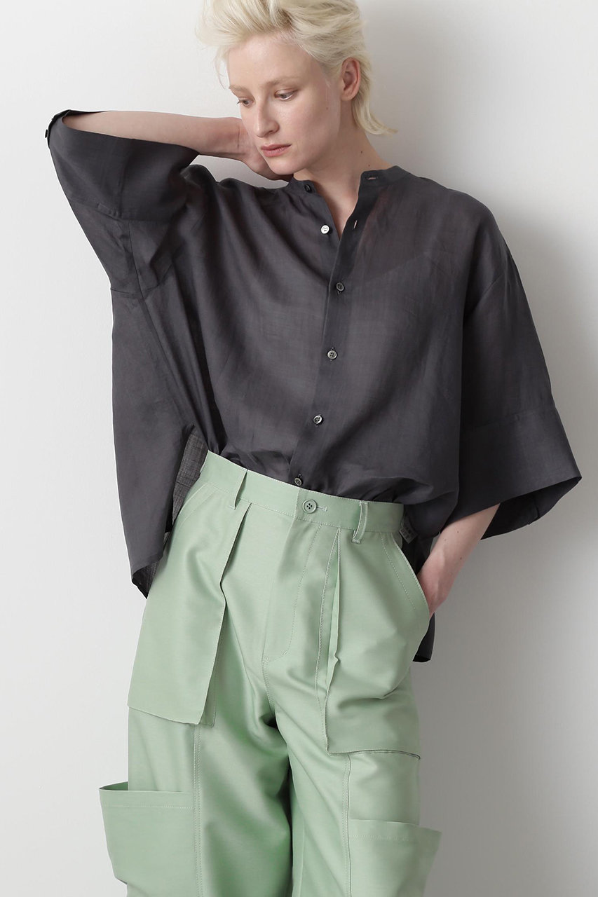 ヒューエルミュージアム/hueLe Museumの【STUMBLY】Volume Sleeve Shirts(グレー/5355110501)