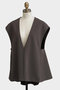 【STUMBLY】Back Peplum Gilet ヒューエルミュージアム/hueLe Museum