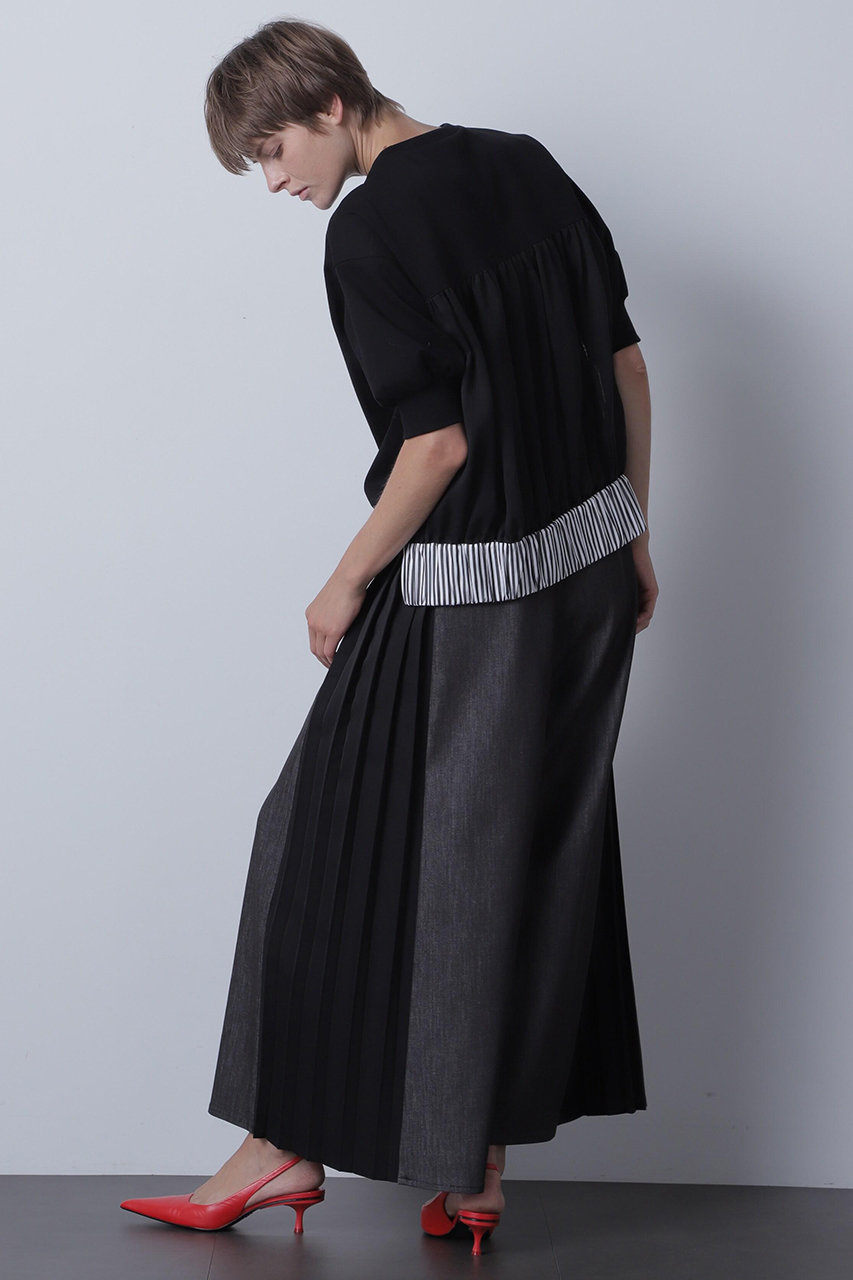 hueLe Museum 【STUMBLY】Side Pleated Wide Pants (ブラック, 36) ヒューエルミュージアム ELLE SHOP hueLe Museum 【STUMBLY】Side Pleated Wide Pants (ブラック, 36) ヒューエルミュージアム ELLE SHOP