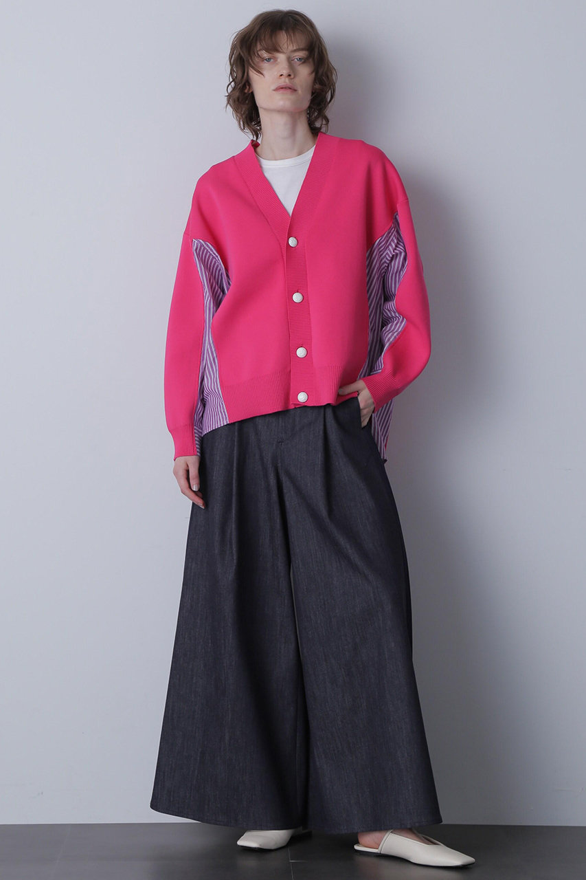 hueLe Museum 【STUMBLY】Side Pleated Wide Pants (ネイビー, 36) ヒューエルミュージアム ELLE SHOP hueLe Museum 【STUMBLY】Side Pleated Wide Pants (ネイビー, 36) ヒューエルミュージアム ELLE SHOP