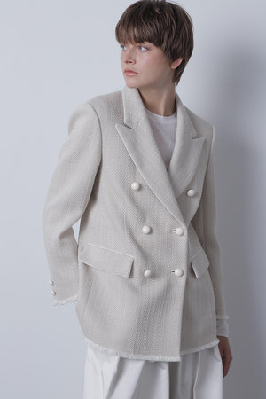 ヒューエルミュージアム/hueLe Museumの【hLM】ウールスラブツイードジャケット(110800/110801)