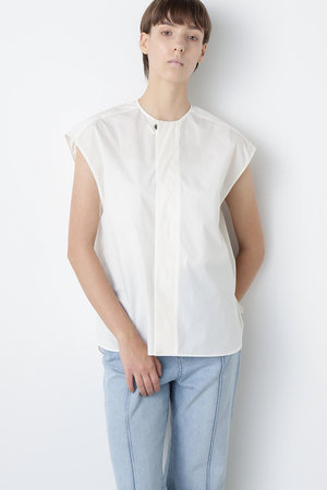 ヒューエルミュージアム/hueLe Museumの【STUMBLY】Roundneck Gilet Blouse(110400/110402)