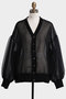 【STUMBLY】Tulle Organdy Cardigan Blouse ヒューエルミュージアム/hueLe Museum