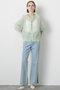 【STUMBLY】Tulle Organdy Cardigan Blouse ヒューエルミュージアム/hueLe Museum