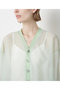 【STUMBLY】Tulle Organdy Cardigan Blouse ヒューエルミュージアム/hueLe Museum