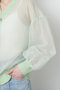 【STUMBLY】Tulle Organdy Cardigan Blouse ヒューエルミュージアム/hueLe Museum