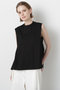 【STUMBLY】Back Peplum Jersey ヒューエルミュージアム/hueLe Museum ブラック
