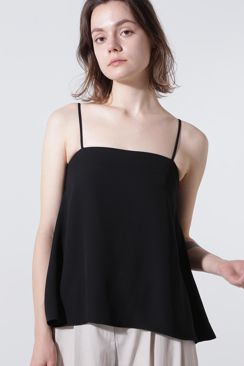 ヒューエルミュージアム/hueLe Museumの【hLM】スムージーサテンパッド付きキャミ(ブラック/7505260600)