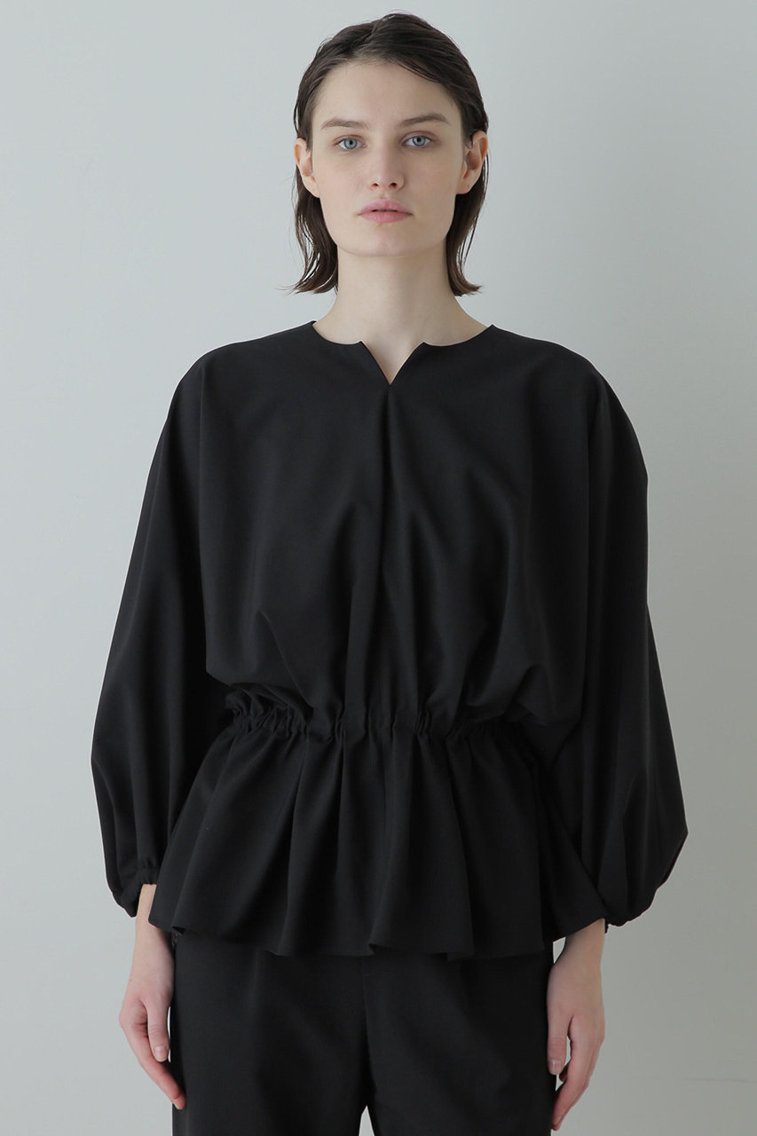 ヒューエルミュージアム/hueLe Museumの【STUMBLY】Balloon Sleeve Blouse(ブラック/5354110015)