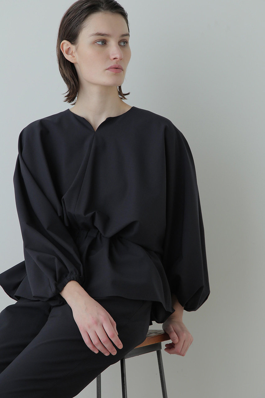 ヒューエルミュージアム/hueLe Museumの【STUMBLY】Balloon Sleeve Blouse(ネイビー/5354110015)