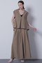 【STUMBLY】Cross Tuck Wide Pants ヒューエルミュージアム/hueLe Museum ベージュ