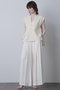 【STUMBLY】Pleated Wide Pants ヒューエルミュージアム/hueLe Museum ホワイト