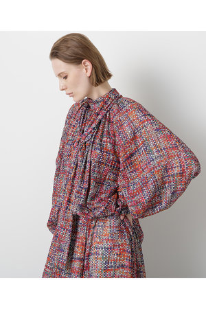 ヒューエルミュージアム/hueLe Museumの【STUMBLY】Printed Bow-Tie Blouse(110400/110403)