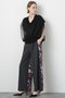 【STUMBLY】Printed Combination Wide Pants ヒューエルミュージアム/hueLe Museum ブラック
