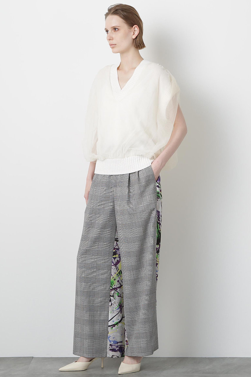 hueLe Museum 【STUMBLY】Printed Combination Wide Pants (グレー, 38) ヒューエルミュージアム ELLE SHOP hueLe Museum 【STUMBLY】Printed Combination Wide Pants (グレー, 38) ヒューエルミュージアム ELLE SHOP