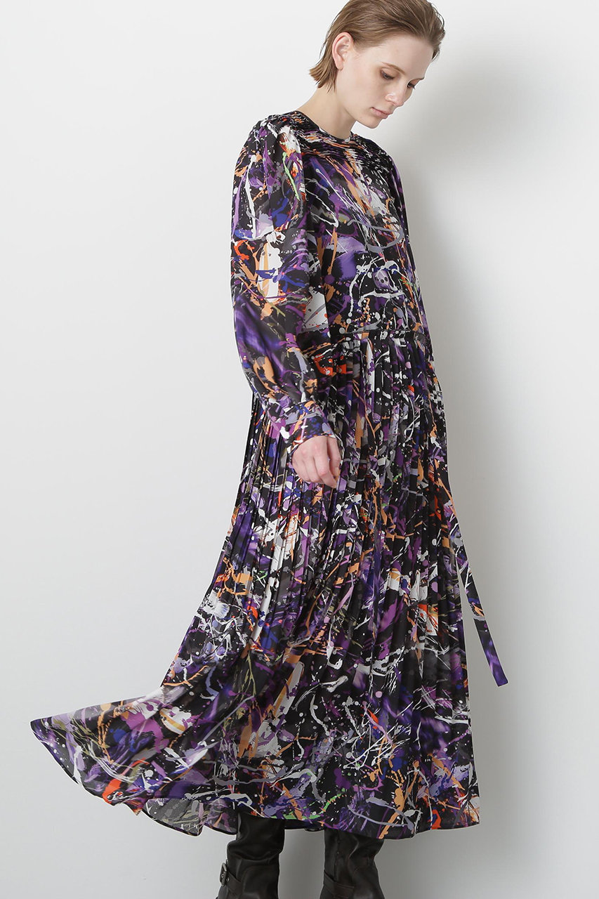 hueLe Museum 【STUMBLY】Printed Pleats Dress (ブラック, 36) ヒューエルミュージアム ELLE SHOP hueLe Museum 【STUMBLY】Printed Pleats Dress (ブラック, 36) ヒューエルミュージアム ELLE SHOP