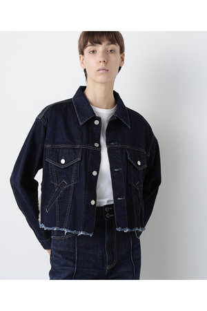 ヒューエルミュージアム/hueLe Museumの【STUMBLY】Fur Trim Combination Denim JK(110800/110801)