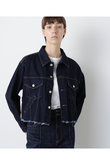 【STUMBLY】Fur Trim Combination Denim JK