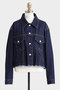 【STUMBLY】Fur Trim Combination Denim JK ヒューエルミュージアム/hueLe Museum