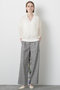 【STUMBLY】Tulle Combination V-neck  Gile ヒューエルミュージアム/hueLe Museum