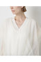【STUMBLY】Tulle Combination V-neck  Gile ヒューエルミュージアム/hueLe Museum