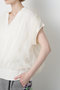 【STUMBLY】Tulle Combination V-neck  Gile ヒューエルミュージアム/hueLe Museum