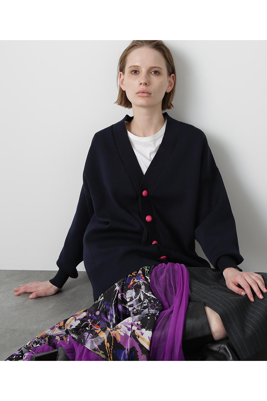 hueLe Museum 【STUMBLY】Painted Metal Button Cardigan (ネイビー, F) ヒューエルミュージアム ELLE SHOP hueLe Museum 【STUMBLY】Painted Metal Button Cardigan (ネイビー, F) ヒューエルミュージアム ELLE SHOP