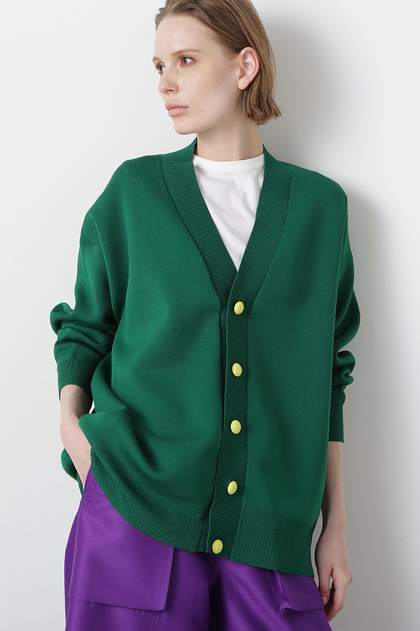 hueLe Museum 【STUMBLY】Painted Metal Button Cardigan (グリーン, F) ヒューエルミュージアム ELLE SHOP hueLe Museum 【STUMBLY】Painted Metal Button Cardigan (グリーン, F) ヒューエルミュージアム ELLE SHOP
