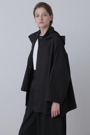//エル ELLE *フォックスファー衿付き2wayメルトンコート*40シングルジャケット黒ブラックアンゴラ羊毛(jk1-2311-546)【41L32】 エル ELLE *フォックスファー衿付き2wayメルトンコート*40