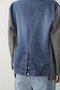 【STUMBLY】Denim Combi No-Collar Jacket ヒューエルミュージアム/hueLe Museum