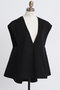 【STUMBLY】Back Peplum Gilet Blouse ヒューエルミュージアム/hueLe Museum