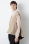 【STUMBLY】Back Peplum Gilet Blouse ヒューエルミュージアム/hueLe Museum ベージュ