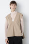 【STUMBLY】Back Peplum Gilet Blouse ヒューエルミュージアム/hueLe Museum