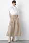 【STUMBLY】Maxi Flare Chino Skirt ヒューエルミュージアム/hueLe Museum ベージュ
