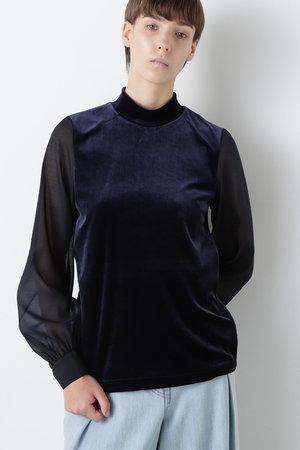 ヒューエルミュージアム/hueLe Museumの【STUMBLY】Velour Organdy Pullover(110100/110103)