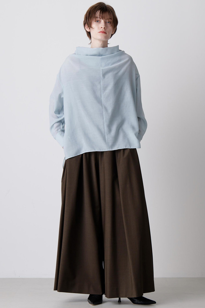 ヒューエルミュージアム/hueLe Museumの【hLM】ＴＷギャザーパンツ(ブラウン/7505230760)