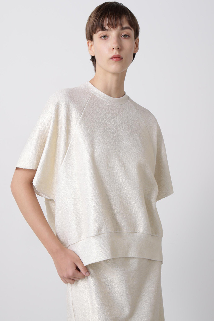 hueLe Museum 【hLM】箔プリントカットソー (ゴールド, F) ヒューエルミュージアム ELLE SHOP