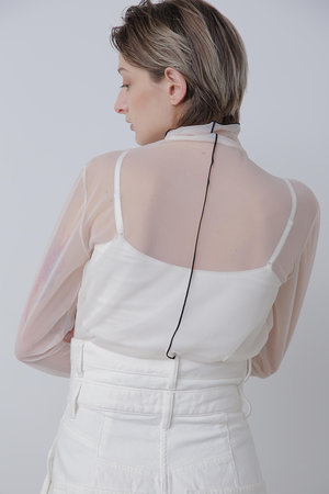 ヒューエルミュージアム/hueLe Museumの【STUMBLY】Sheer Jersey(110100/110103)