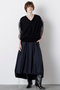 【STUMBLY】Balloon Silhouette Skirt ヒューエルミュージアム/hueLe Museum ネイビー