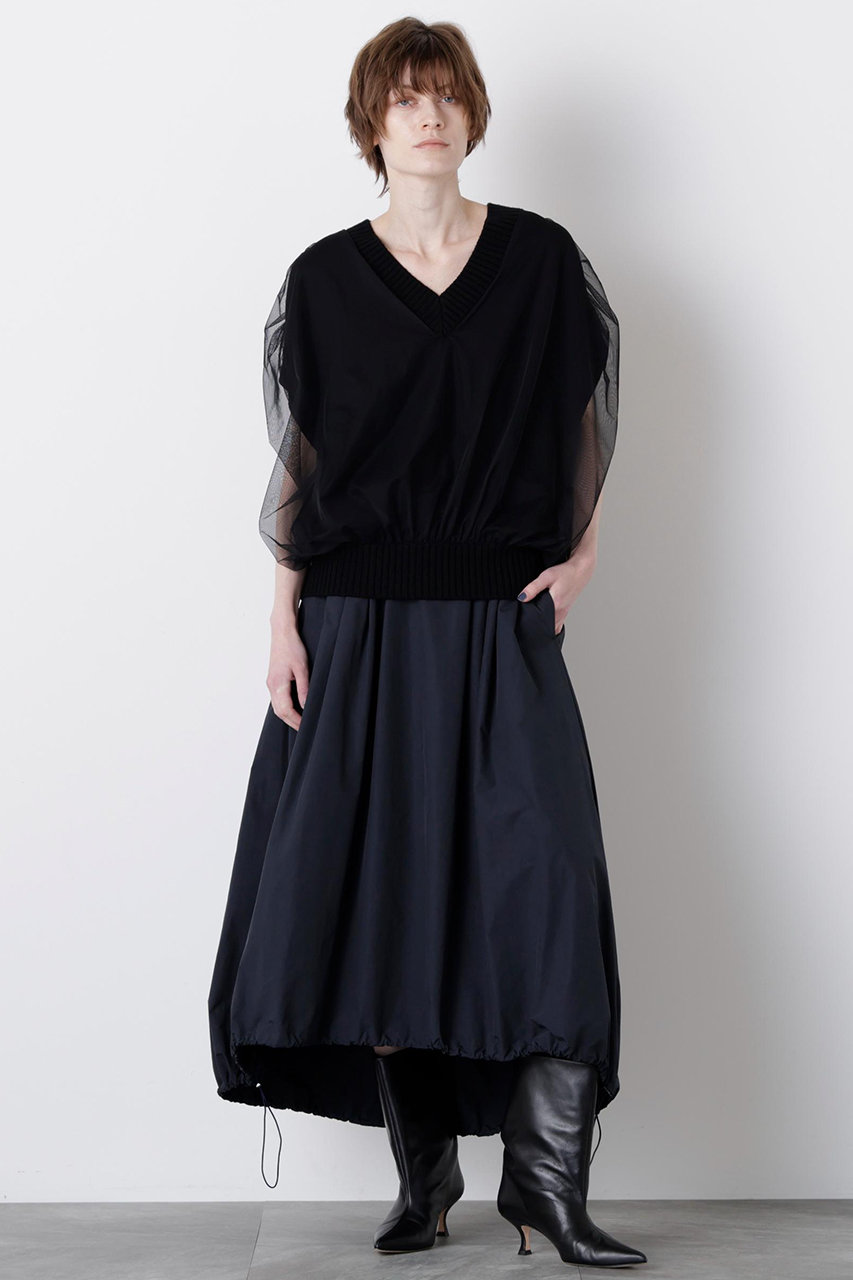 hueLe Museum 【STUMBLY】Balloon Silhouette Skirt (ネイビー, 38) ヒューエルミュージアム ELLE SHOP hueLe Museum 【STUMBLY】Balloon Silhouette Skirt (ネイビー, 38) ヒューエルミュージアム ELLE SHOP