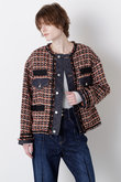 【STUMBLY】Tweed/Denim Combi JK