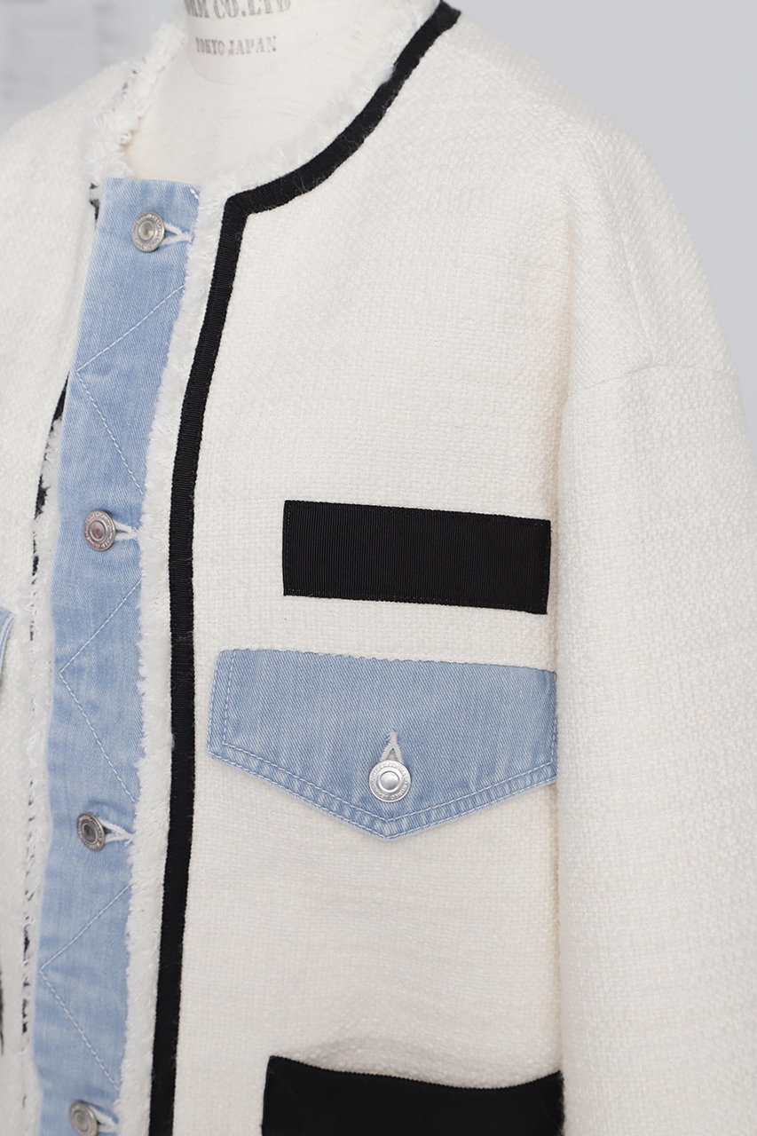 hueLe Museum(ヒューエルミュージアム)｜【STUMBLY】Tweed/Denim Combi