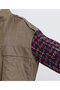 【STUMBLY】Tweed Sleeve Stand Zip UP JK ヒューエルミュージアム/hueLe Museum