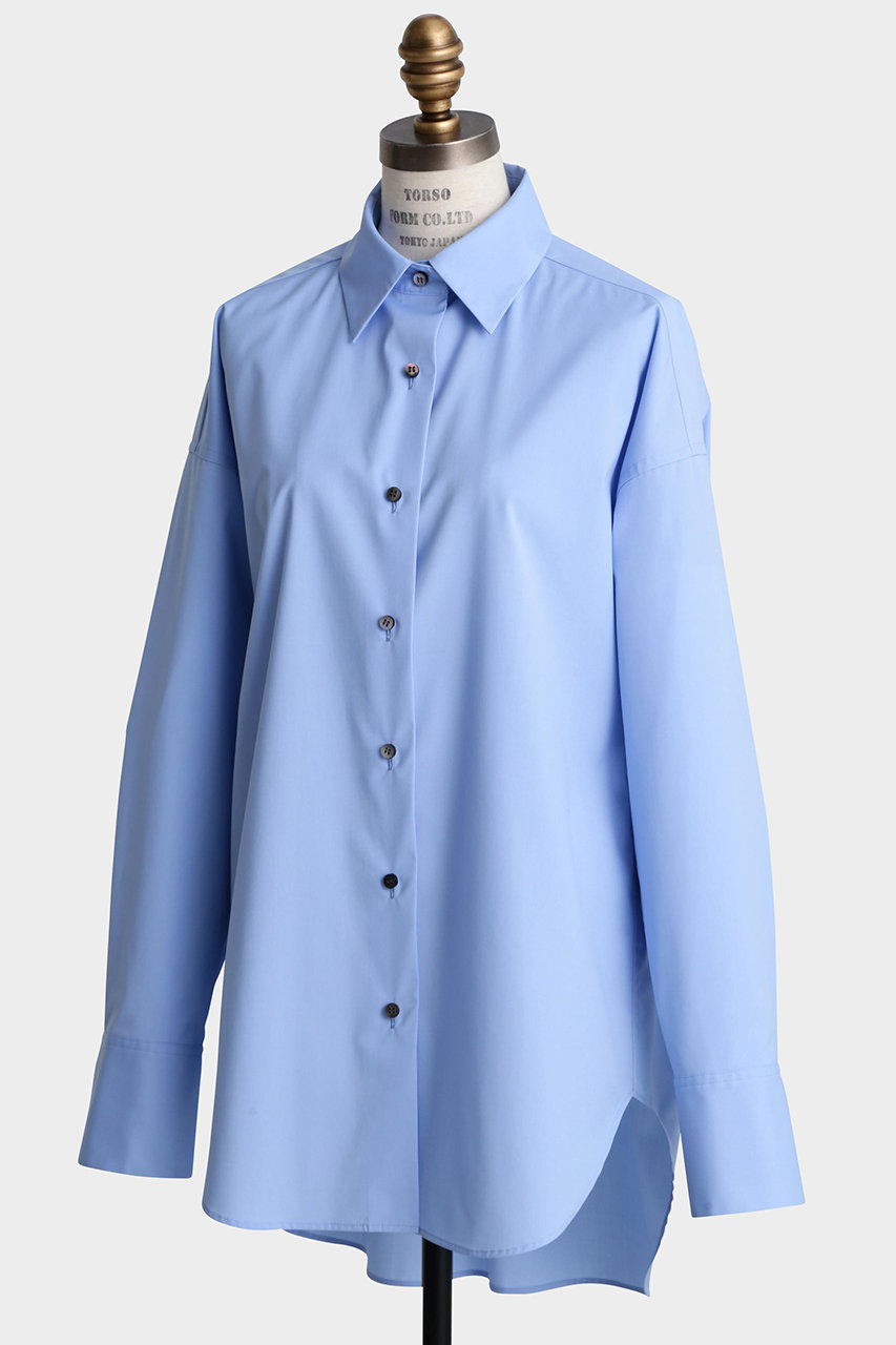 hueLe Museum 【hLM】TCタイプライターブラウス (ブルー, F) ヒューエルミュージアム ELLE SHOP