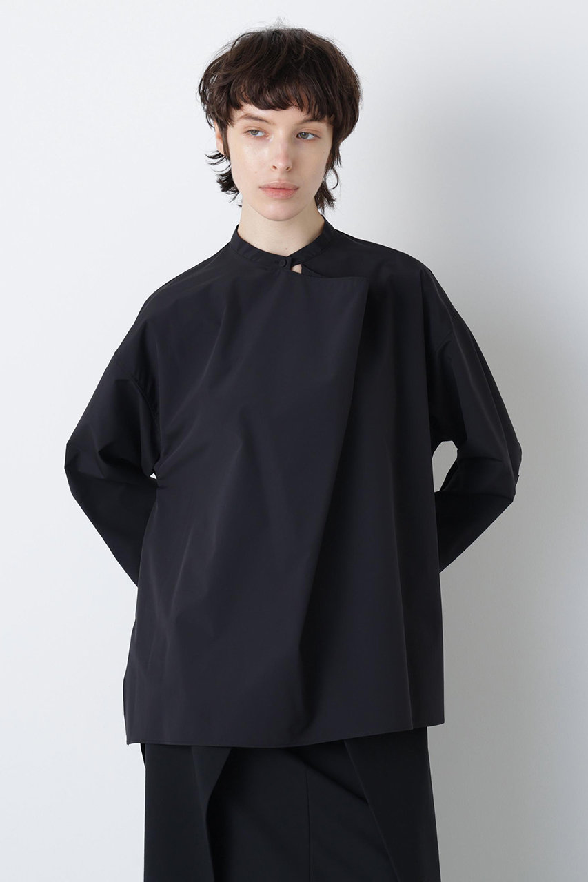 ヒューエルミュージアム/hueLe Museumの【hLM】タックネックブラウス(ブラック/7505210921)