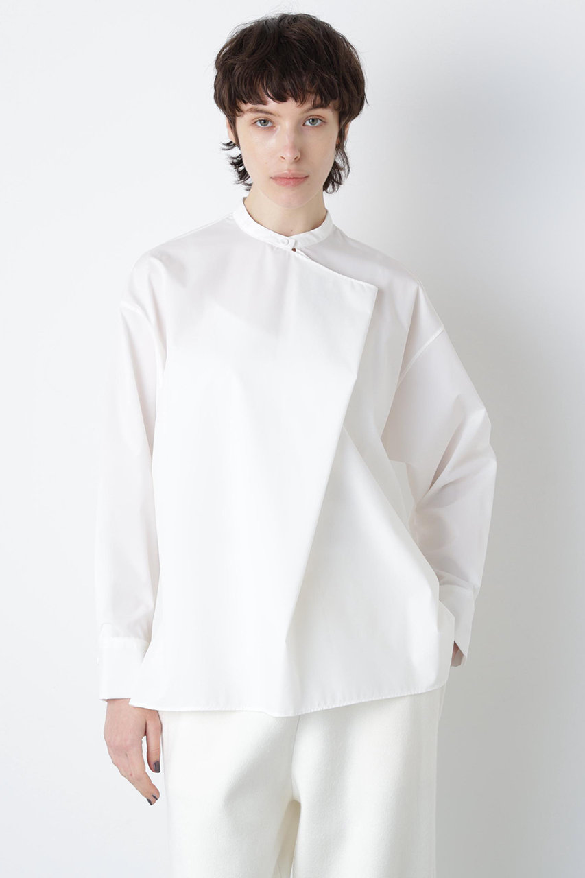 ヒューエルミュージアム/hueLe Museumの【hLM】タックネックブラウス(ホワイト/7505210921)