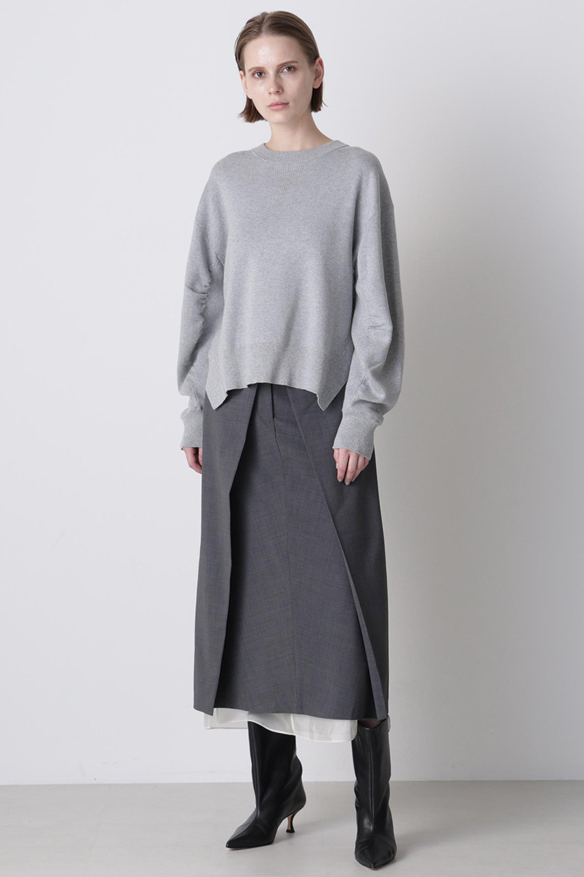 ヒューエルミュージアム/hueLe Museumの【hLM】ラップスカート(グレー/7505220901)