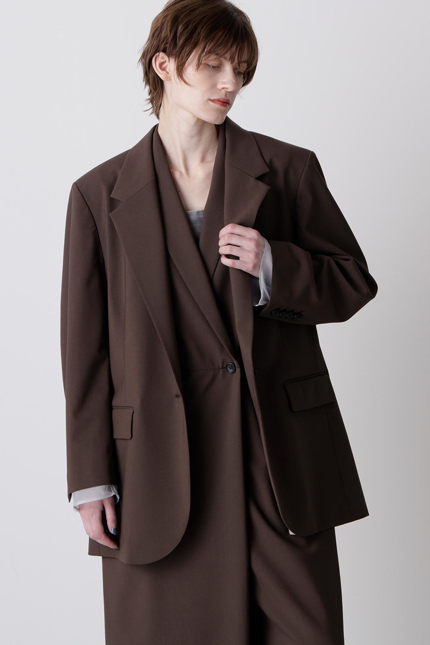 hueLe Museum 【hLM】レイヤードブレザー (ブラウン, 38) ヒューエルミュージアム ELLE SHOP