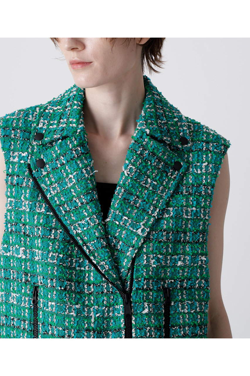 じょこ新品ヒューエルミュージアムHLM 64,900円 MIXツイードジレ hueLe Museum(ヒューエルミュージアム)｜【hLM】LINTONツイードジレ