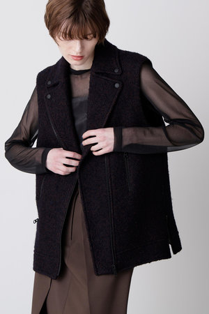 ヒューエルミュージアム/hueLe Museumの【hLM】ループヘリンボーンツイードジレ(110800/110801)